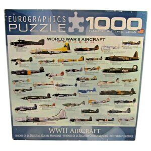 Eurographics World War 2 Military Aircraft 1000 piece Jigsaw Puzzle Complete